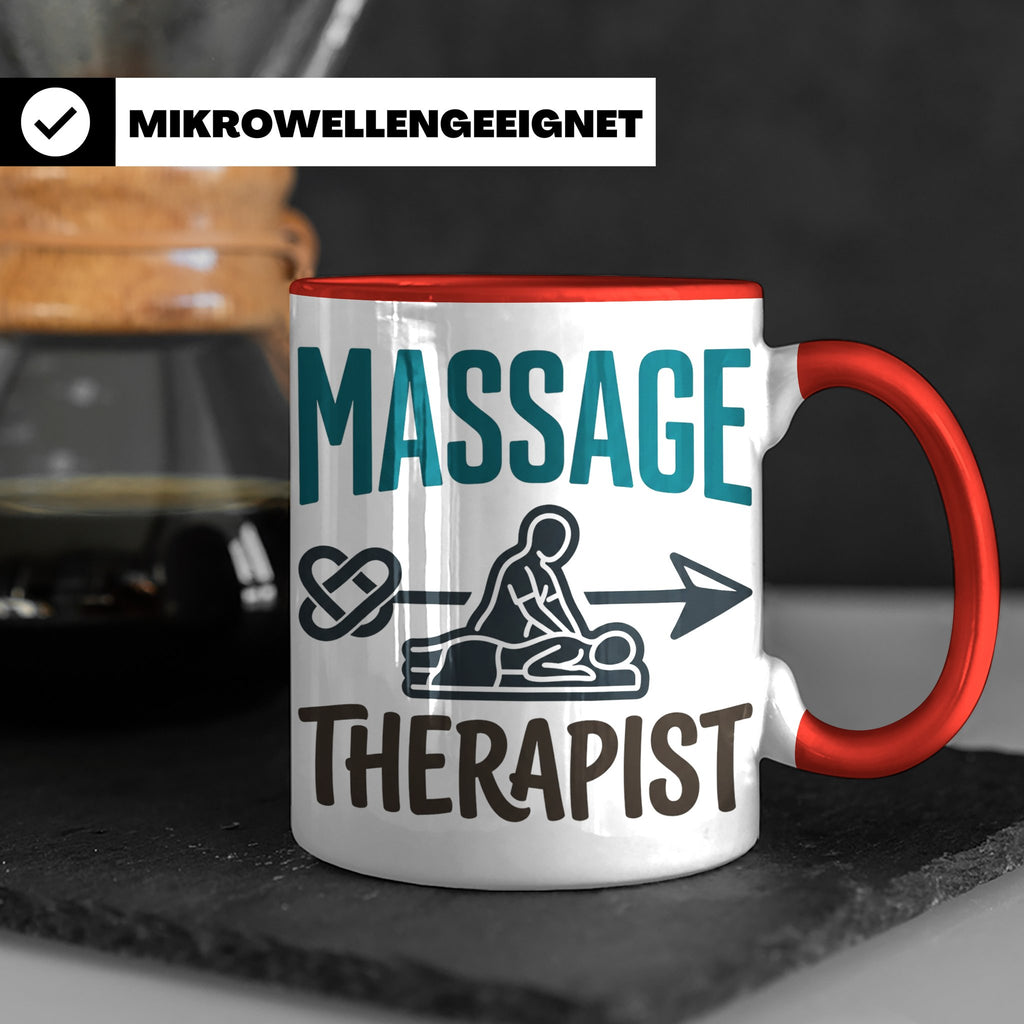Massage Therapist Tasse Geschenk für Masseur, Physiotherapeu – Rot [farbe:rot]