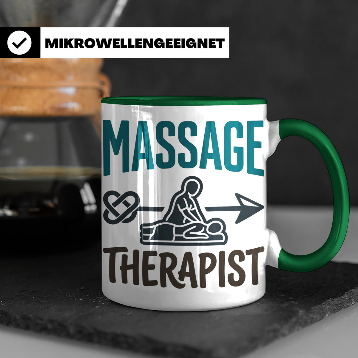 Massage Therapist Tasse Geschenk für Masseur, Physiotherapeu – Grün [farbe:grün]