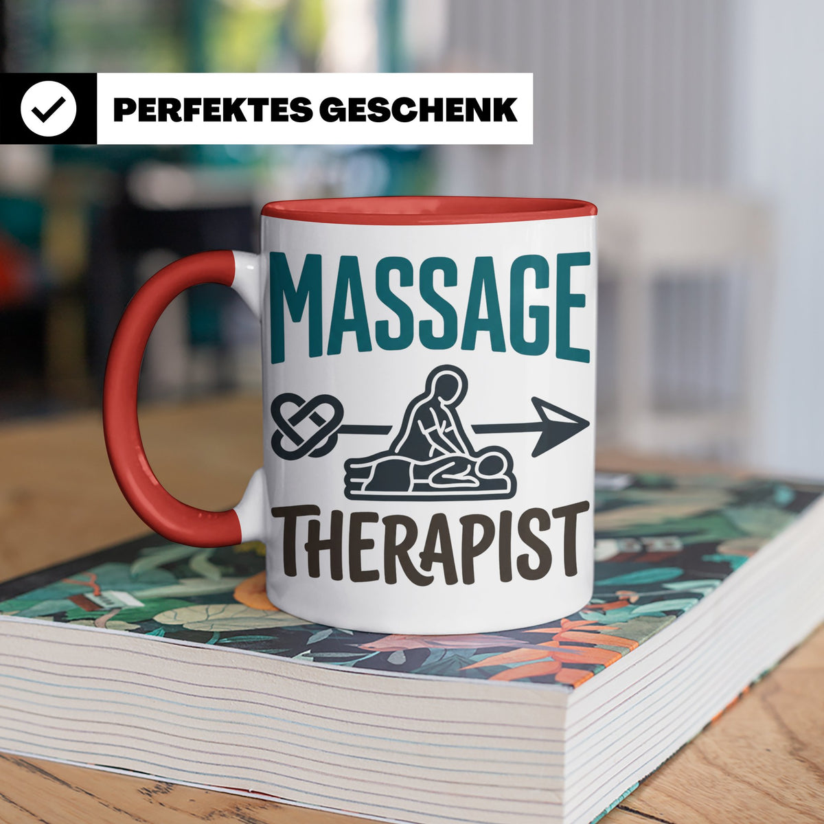 Massage Therapist Tasse Geschenk für Masseur, Physiotherapeu – Rot [farbe:rot]