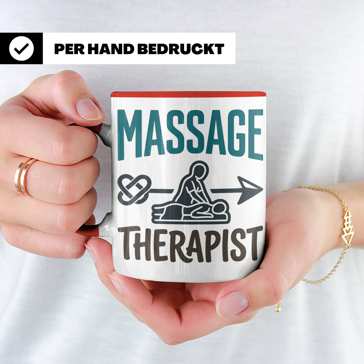 Massage Therapist Tasse Geschenk für Masseur, Physiotherapeu – Rot [farbe:rot]