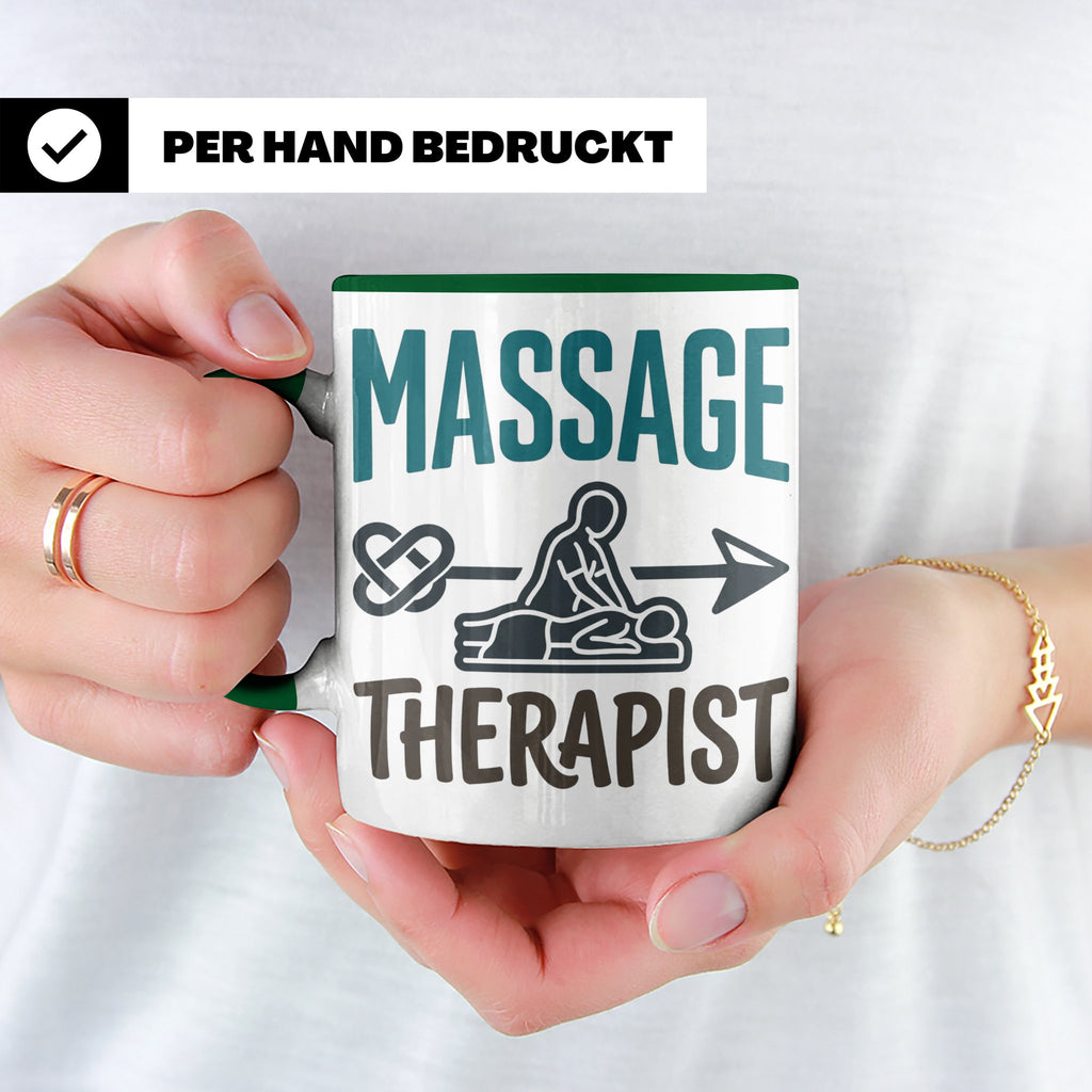 Massage Therapist Tasse Geschenk für Masseur, Physiotherapeu – Grün [farbe:grün]