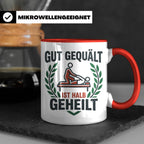 Physiotherapeut Tasse 'Gut gequält ist halb geheilt' | Lusti – Rot [farbe:rot]