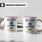 Physiotherapeut Tasse mit Spruch Ölich Aber Fröhlich, lustig – Rosa [farbe:rosa]