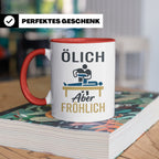 Physiotherapeut Tasse mit Spruch Ölich Aber Fröhlich, lustig – Rot [farbe:rot]