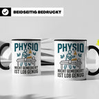 Physio Tasse mit Spruch 'Nicht gemeckert ist Lob genug' | Lu – Schwarz [farbe:schwarz]