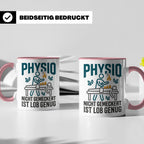 Physio Tasse mit Spruch 'Nicht gemeckert ist Lob genug' | Lu – Rosa [farbe:rosa]