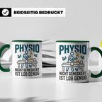 Physio Tasse mit Spruch 'Nicht gemeckert ist Lob genug' | Lu – Grün [farbe:grün]