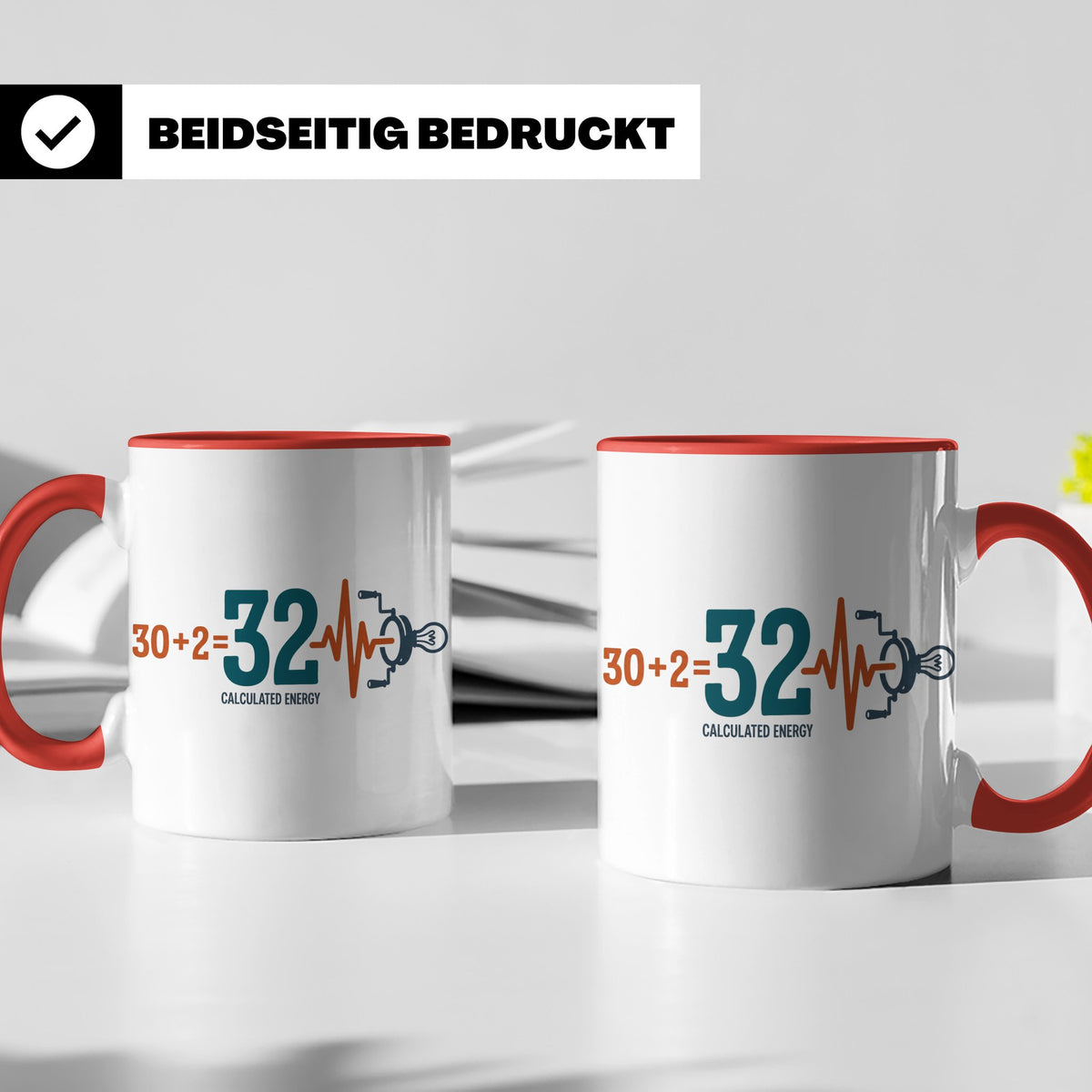 Gate 32 Human Design Tasse Calculated Energy Kaffeebecher, B – Rot [farbe:rot]