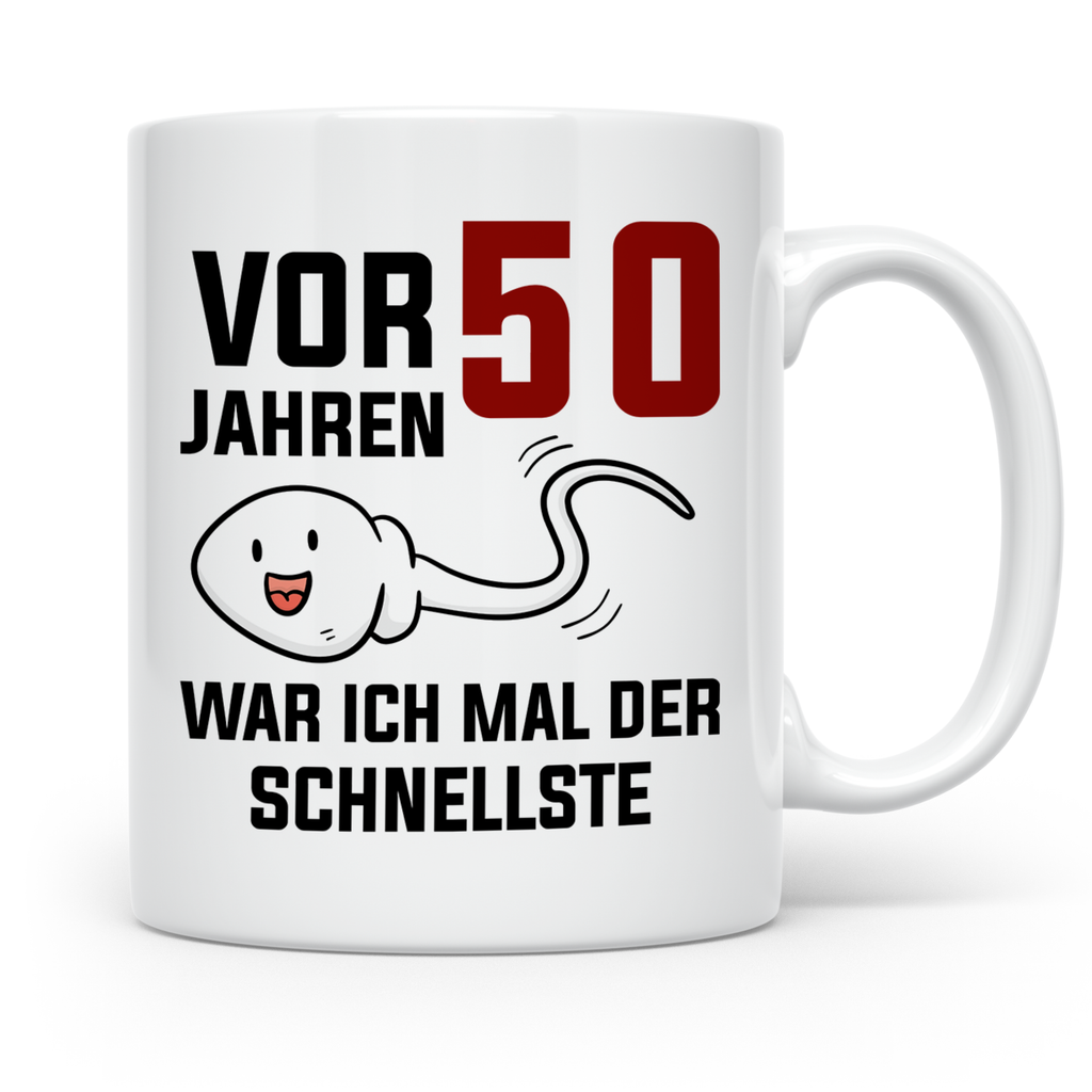 50 Geburtstag Tasse - Lustige Sperma Samen Geschenkidee zum Fünfzigsten - Geburtstagsgeschenk Mann Frau - Witzige Geschenkidee