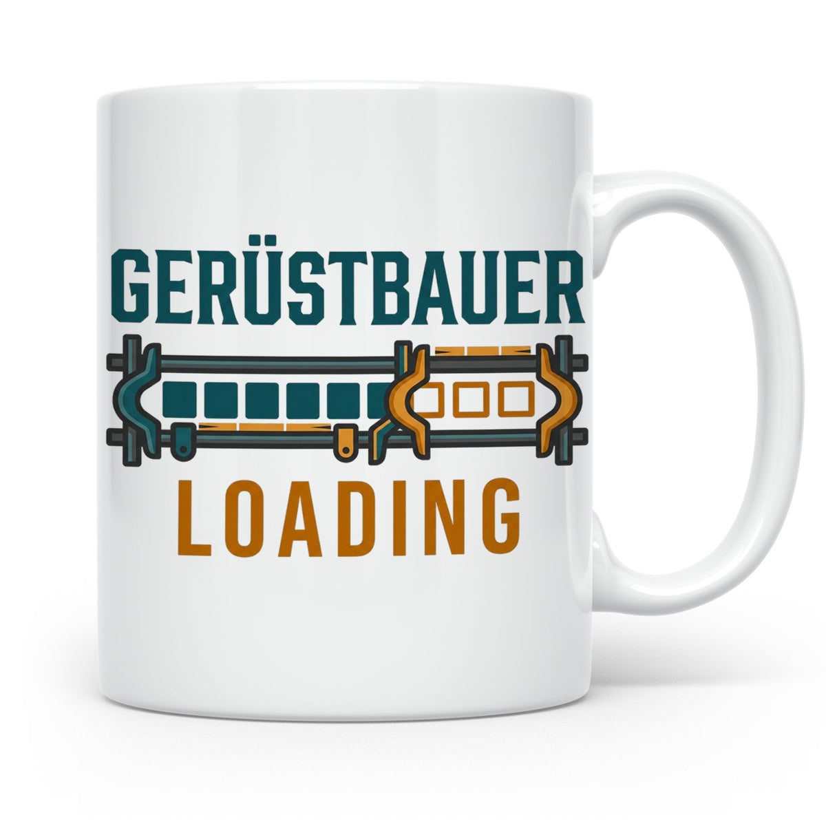 Gerüstbauer Loading Tasse für Azubi & Lehrling, lustiger Kaf – Weiß [farbe:weiß]
