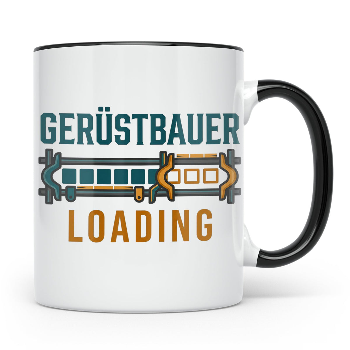 Gerüstbauer Loading Tasse für Azubi & Lehrling, lustiger Kaf – Schwarz [farbe:schwarz]