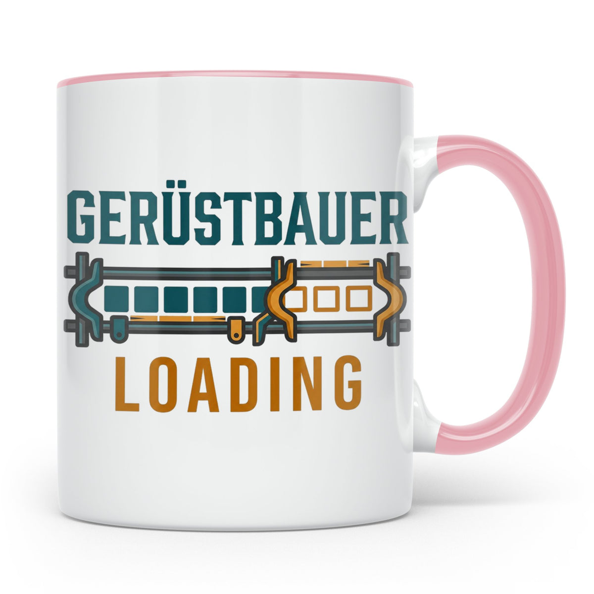 Gerüstbauer Loading Tasse für Azubi & Lehrling, lustiger Kaf – Rosa [farbe:rosa]