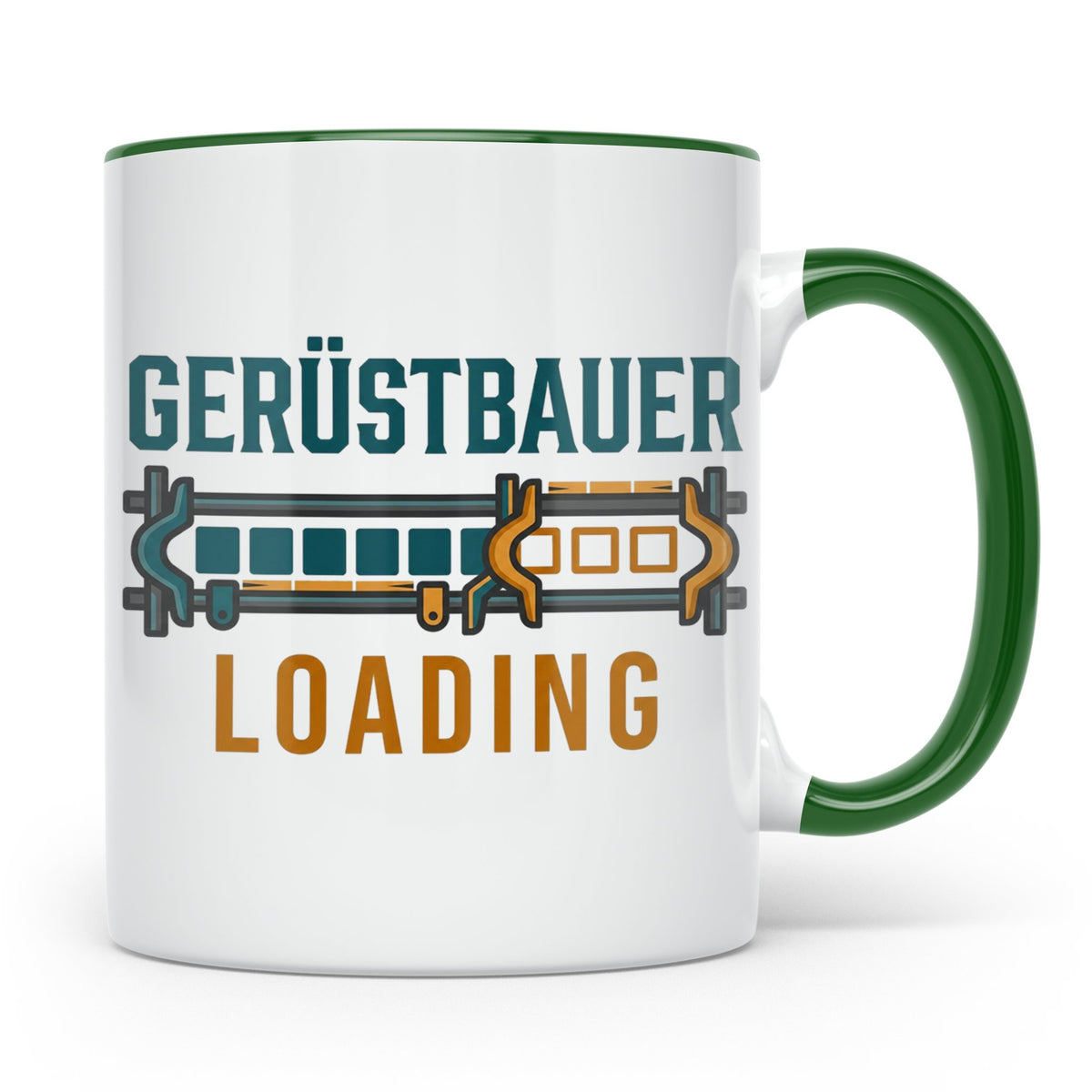 Gerüstbauer Loading Tasse für Azubi & Lehrling, lustiger Kaf – Grün [farbe:grün]