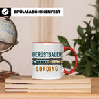 Gerüstbauer Loading Tasse für Azubi & Lehrling, lustiger Kaf – Rot [farbe:rot]