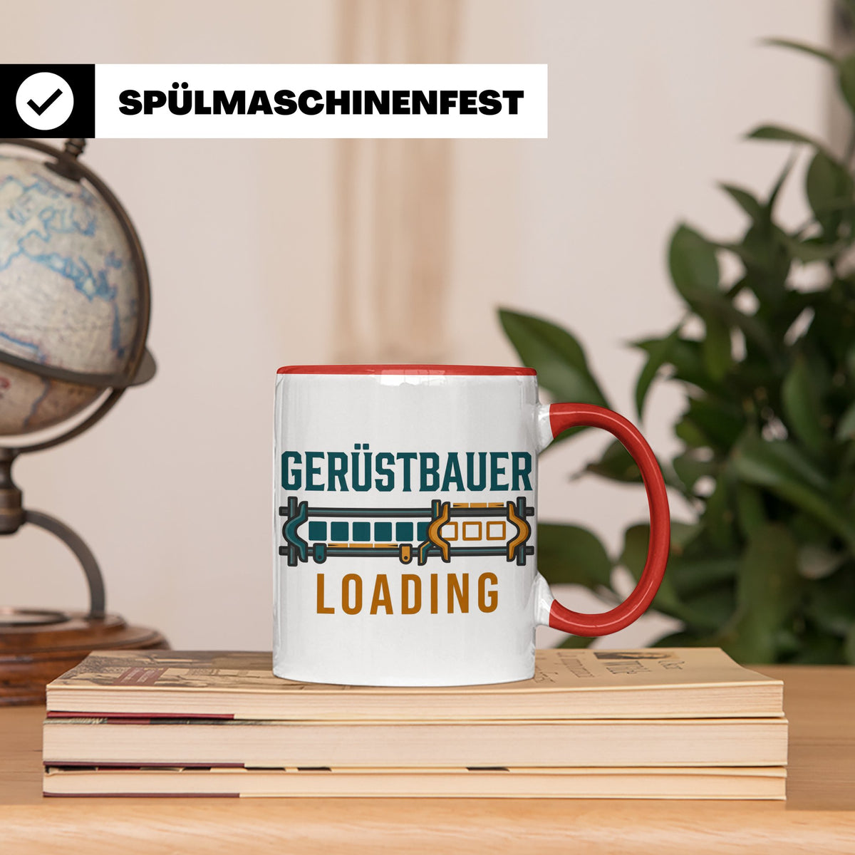 Gerüstbauer Loading Tasse für Azubi & Lehrling, lustiger Kaf – Rot [farbe:rot]