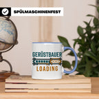 Gerüstbauer Loading Tasse für Azubi & Lehrling, lustiger Kaf – Blau [farbe:blau]