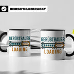 Gerüstbauer Loading Tasse für Azubi & Lehrling, lustiger Kaf – Schwarz [farbe:schwarz]