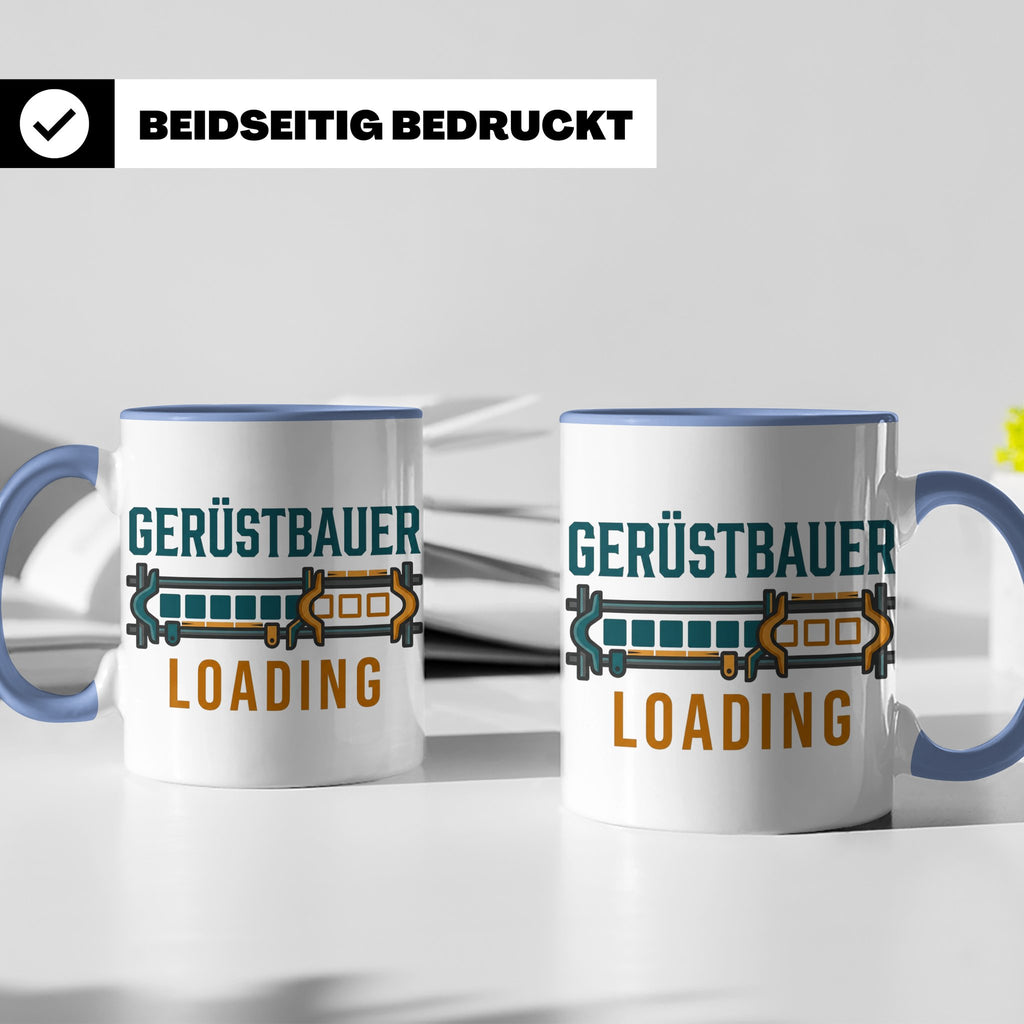 Gerüstbauer Loading Tasse für Azubi & Lehrling, lustiger Kaf – Blau [farbe:blau]