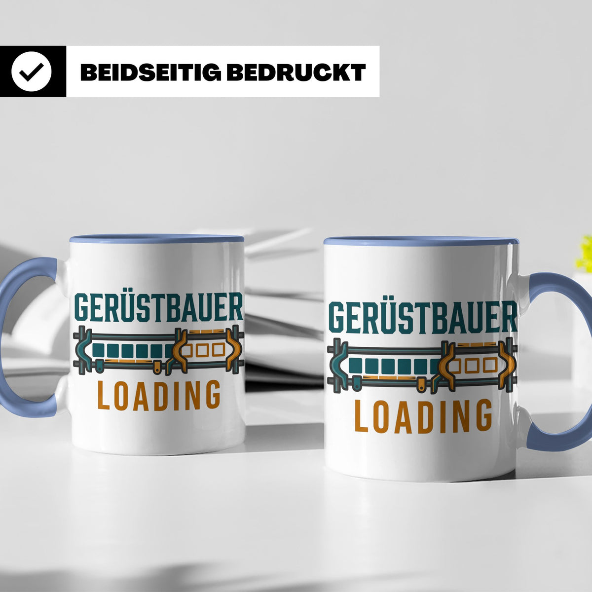 Gerüstbauer Loading Tasse für Azubi & Lehrling, lustiger Kaf – Blau [farbe:blau]
