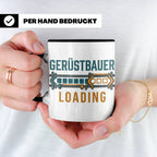 Gerüstbauer Loading Tasse für Azubi & Lehrling, lustiger Kaf – Schwarz [farbe:schwarz]