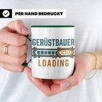 Gerüstbauer Loading Tasse für Azubi & Lehrling, lustiger Kaf – Grün [farbe:grün]