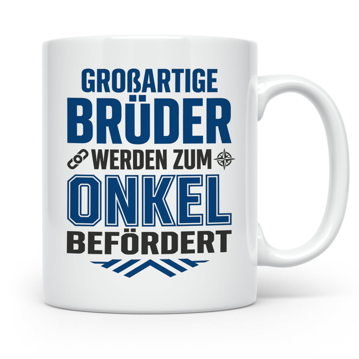 Beförderung zum Onkel Tasse Geschenk für Bruder | Du wirst O – Weiß [farbe:weiß]