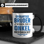 Beförderung zum Onkel Tasse Geschenk für Bruder | Du wirst O – Schwarz [farbe:schwarz]
