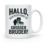 Großer Bruder Tasse mit Bären, Geschenk für werdenden Bruder – Weiß [farbe:weiß]
