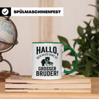 Großer Bruder Tasse mit Bären, Geschenk für werdenden Bruder – Grün [farbe:grün]