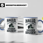 Großer Bruder Tasse mit Bären, Geschenk für werdenden Bruder – Blau [farbe:blau]