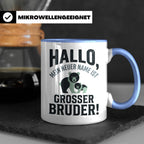 Großer Bruder Tasse mit Bären, Geschenk für werdenden Bruder – Blau [farbe:blau]