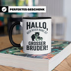 Großer Bruder Tasse mit Bären, Geschenk für werdenden Bruder – Schwarz [farbe:schwarz]