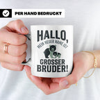 Großer Bruder Tasse mit Bären, Geschenk für werdenden Bruder – Weiß [farbe:weiß]