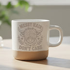 Hochlandrind Tasse Messy Hair Don't Care - Süßes Geschenk für Kuh Lieb – Bild 6