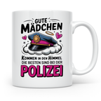 Polizei Tasse - Gute Mädchen kommen in den Himmel Beamtin Ge – Weiß [farbe:weiß]