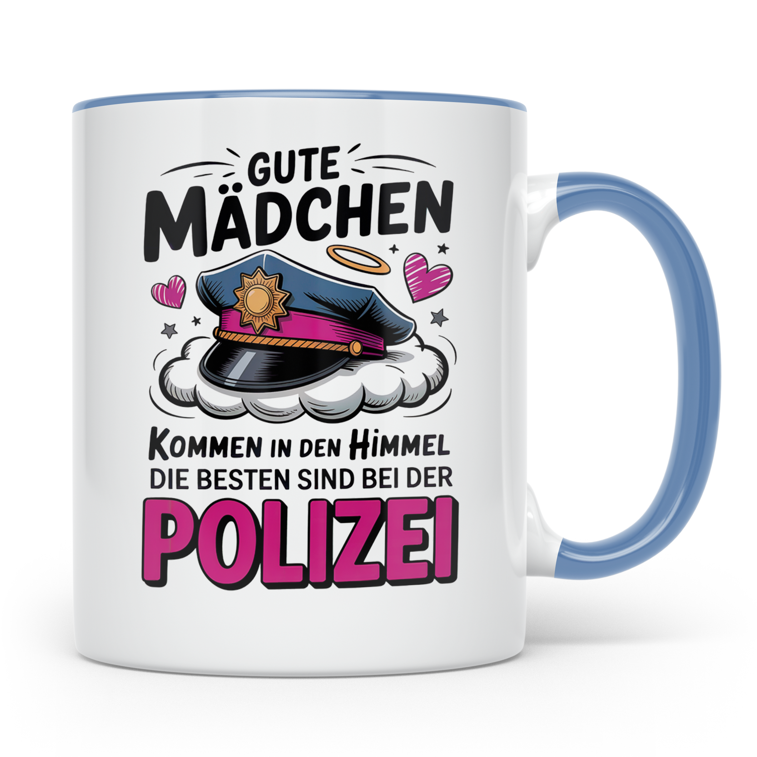 Polizei Tasse - Gute Mädchen kommen in den Himmel Beamtin Ge – Blau [farbe:blau]