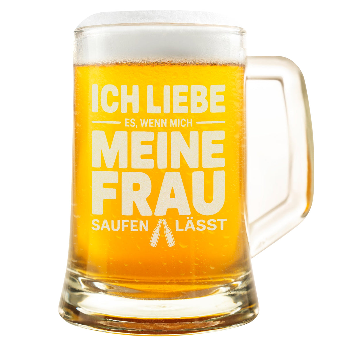 Lustiger Bierkrug für Männer – „Ich liebe es, wenn mich meine Frau saufen lässt“ – Perfektes Geschenk für Ehemann & Bierliebhaber