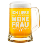 Lustiger Bierkrug für Männer – „Ich liebe es, wenn mich meine Frau saufen lässt“ – Perfektes Geschenk für Ehemann & Bierliebhaber