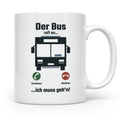 Busfahrer Tasse mit Spruch Der Bus ruft an | Lustiges Gesche – Weiß [farbe:weiß]