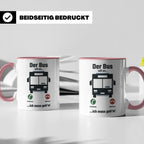 Busfahrer Tasse mit Spruch Der Bus ruft an | Lustiges Gesche – Rosa [farbe:rosa]