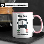 Busfahrer Tasse mit Spruch Der Bus ruft an | Lustiges Gesche – Rosa [farbe:rosa]