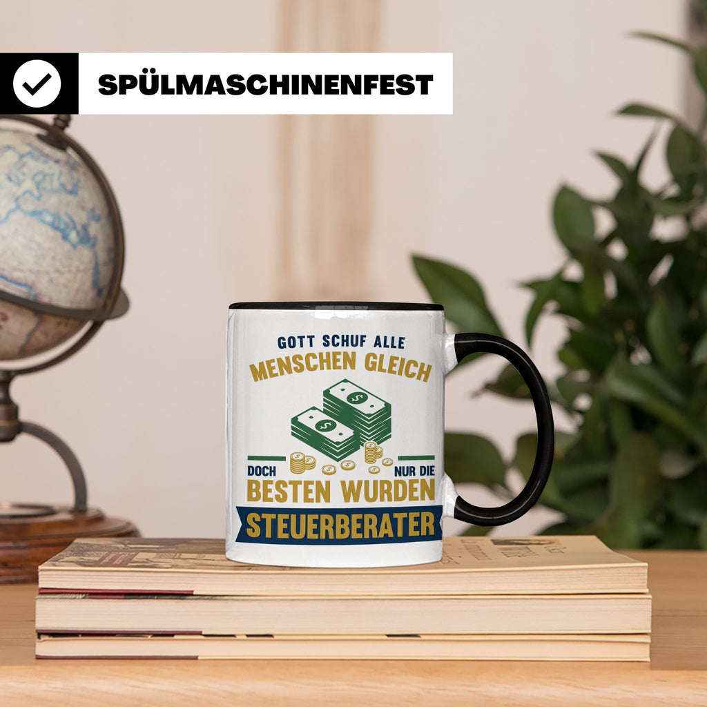 Steuerberater Tasse mit Spruch Gott schuf die Besten, Kaffee – Schwarz [farbe:schwarz]