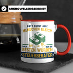 Steuerberater Tasse mit Spruch Gott schuf die Besten, Kaffee – Rot [farbe:rot]