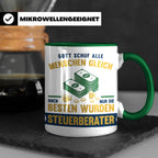 Steuerberater Tasse mit Spruch Gott schuf die Besten, Kaffee – Grün [farbe:grün]