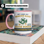 Steuerberater Tasse mit Spruch Gott schuf die Besten, Kaffee – Rosa [farbe:rosa]