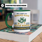 Steuerberater Tasse mit Spruch Gott schuf die Besten, Kaffee – Grün [farbe:grün]
