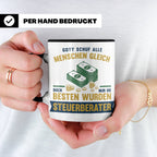 Steuerberater Tasse mit Spruch Gott schuf die Besten, Kaffee – Schwarz [farbe:schwarz]