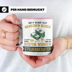 Steuerberater Tasse mit Spruch Gott schuf die Besten, Kaffee – Rosa [farbe:rosa]