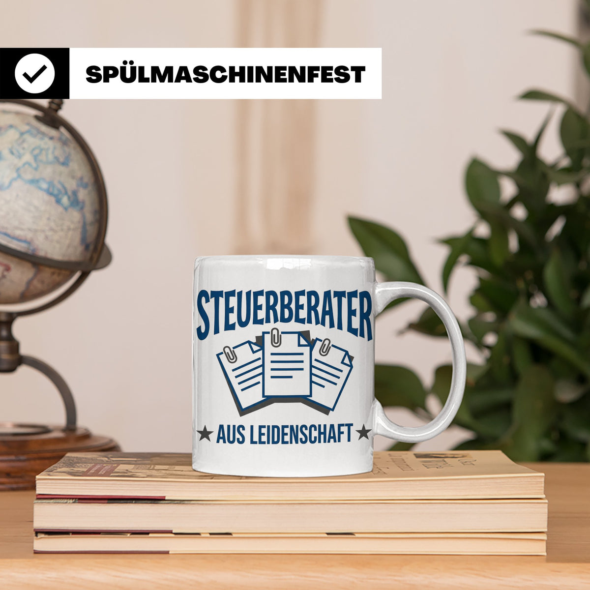 Steuerberater Tasse mit Spruch Aus Leidenschaft | Geschenk f – Weiß [farbe:weiß]