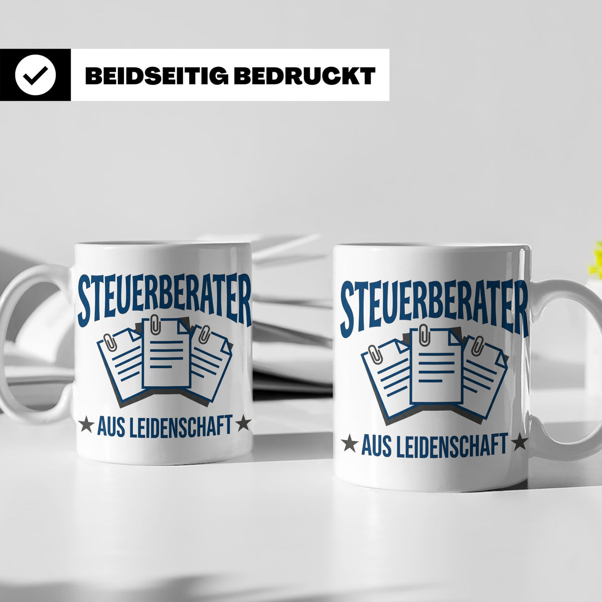 Steuerberater Tasse mit Spruch Aus Leidenschaft | Geschenk f – Weiß [farbe:weiß]